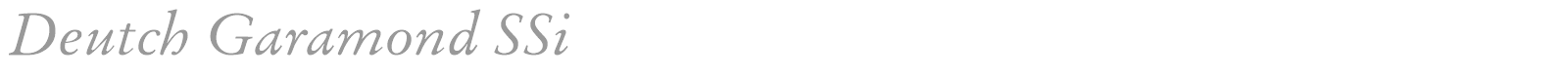 Deutch Garamond SSi font preview